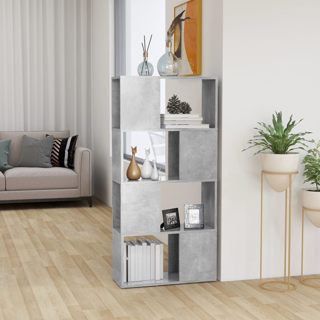 Libreria/Divisorio Grigio Cemento 60x24x124,5 cm