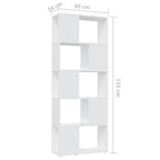 Libreria/Divisorio Bianco 60x24x155 cm in Truciolato