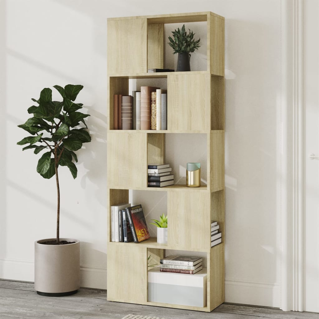 Libreria/Divisorio Rovere Sonoma 60x24x155 cm