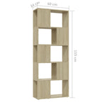 Libreria/Divisorio Rovere Sonoma 60x24x155 cm