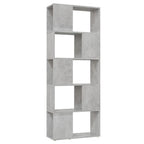 Libreria/Divisorio Grigio Cemento 60x24x155 cm