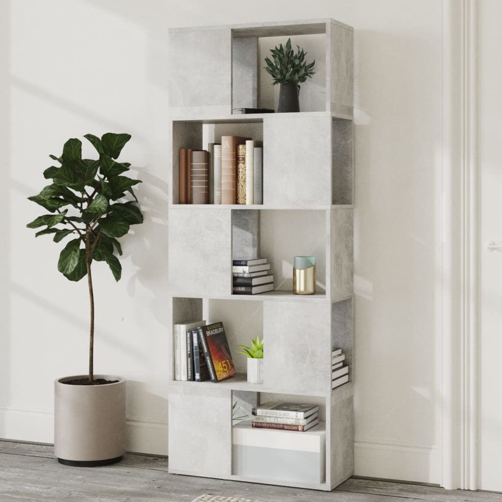 Libreria/Divisorio Grigio Cemento 60x24x155 cm