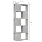 Libreria/Divisorio Grigio Cemento 60x24x155 cm