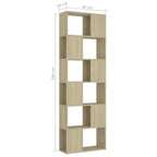 Libreria/Divisorio Rovere Sonoma 60x24x186 cm in Truciolato