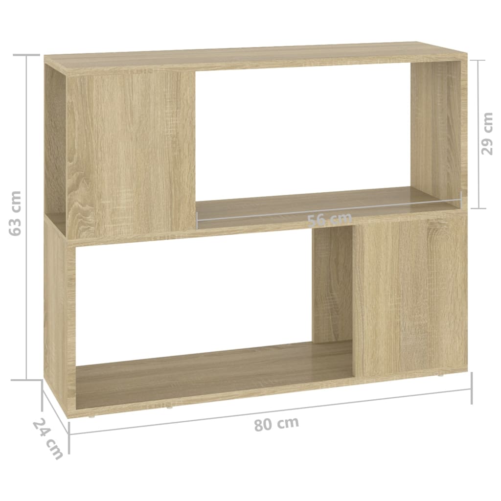 Mobile Porta TV Rovere Sonoma 80x24x63 cm in Truciolato