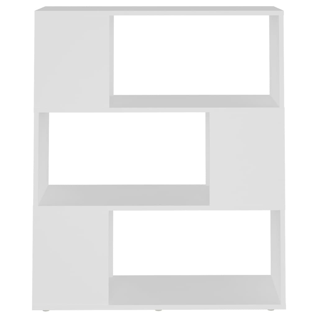 Libreria/Divisorio Bianco 80x24x94 cm in Legno Multistrato