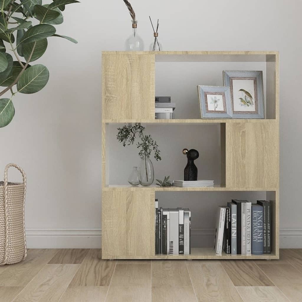 Libreria/Divisorio Rovere Sonoma 80x24x94 cm in Truciolato