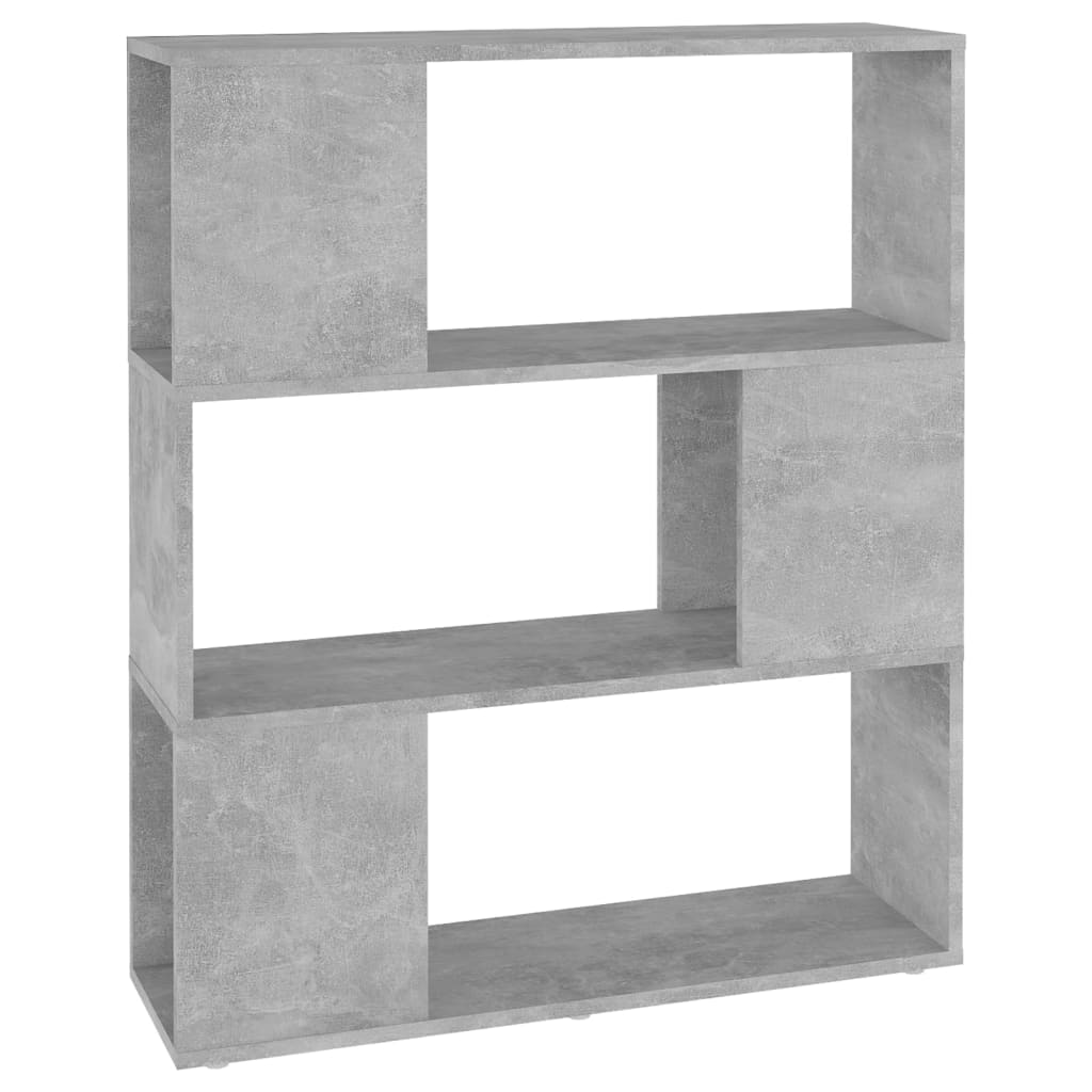 Libreria/Divisorio Grigio Cemento 80x24x94 cm in Truciolato