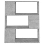 Libreria/Divisorio Grigio Cemento 80x24x94 cm in Truciolato