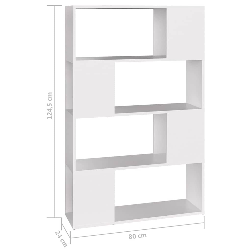 Libreria/Divisorio Bianco 80x24x124,5 cm in Truciolato