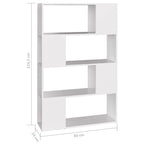 Libreria/Divisorio Bianco 80x24x124,5 cm in Truciolato