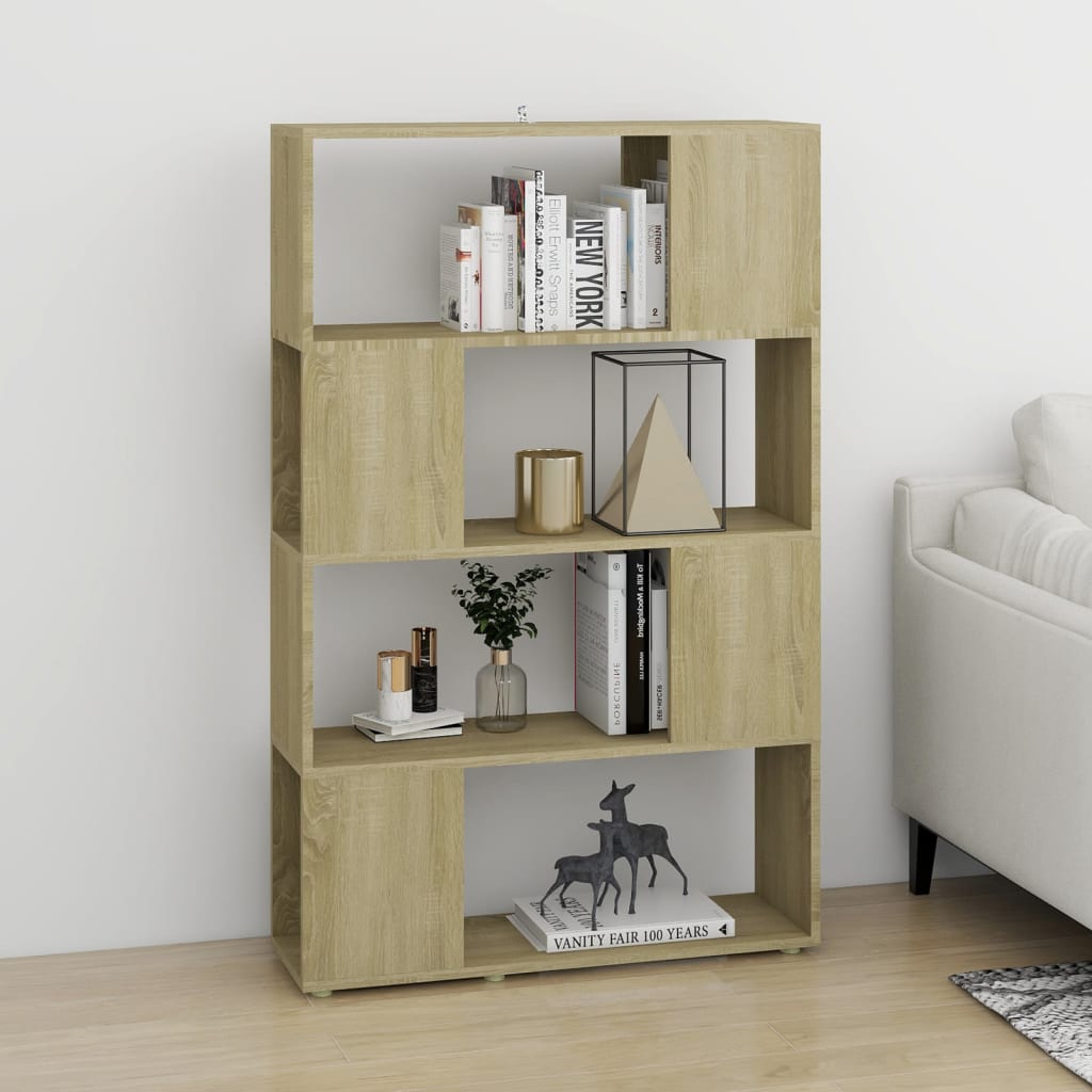 Libreria/Divisorio Rovere Sonoma 80x24x124,5 cm in Truciolato