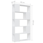 Libreria/Divisorio Bianco 80x24x155 cm in Truciolato