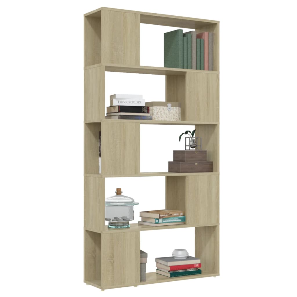 Libreria Divisorio Rovere Sonoma 80x24x155 cm in Truciolato