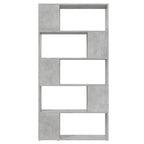 Libreria/Divisorio Grigio Cemento 80x24x155 cm in Truciolato