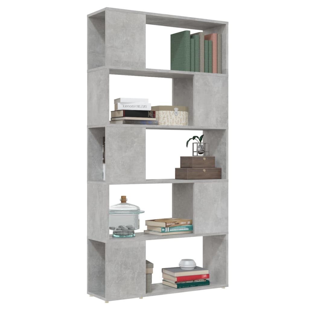 Libreria/Divisorio Grigio Cemento 80x24x155 cm in Truciolato