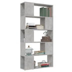 Libreria/Divisorio Grigio Cemento 80x24x155 cm in Truciolato