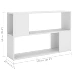 Libreria Bianca 100x24x63 cm in Legno Multistrato