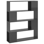 Libreria/Divisorio Grigio Lucido 100x24x124 cm