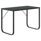 Scrivania per Computer Nera 110x60x73 cm in Legno Multistrato