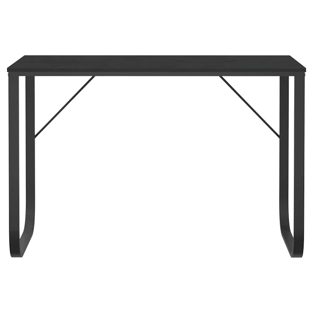Scrivania per Computer Nera 110x60x73 cm in Legno Multistrato