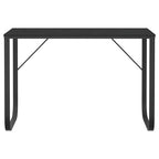 Scrivania per Computer Nera 110x60x73 cm in Legno Multistrato