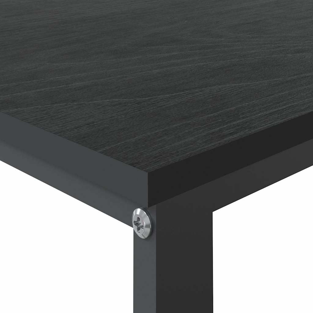 Scrivania per Computer Nera 110x60x73 cm in Legno Multistrato