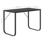 Scrivania per Computer Nera 110x60x73 cm in Legno Multistrato