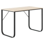 Scrivania Computer Nera e Rovere 110x60x73 cm Legno Multistrato