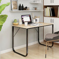 Scrivania Computer Nera e Rovere 110x60x73 cm Legno Multistrato