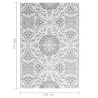 Tappeto da Esterno ARAKIL Grigio Chiaro 140x200 cm PP