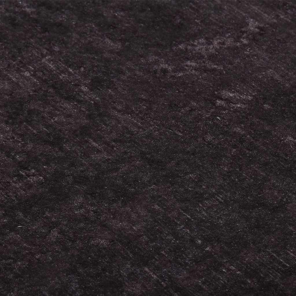 Tappeto Lavabile 80x150 cm Nero e Oro
