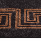 Tappeto Lavabile 80x300 cm Nero e Oro