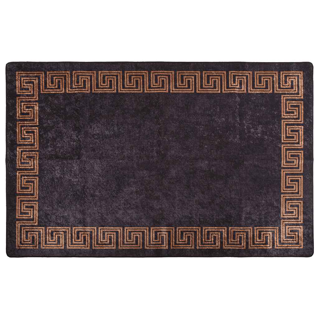 Tappeto Lavabile 160x230 cm Nero e Oro
