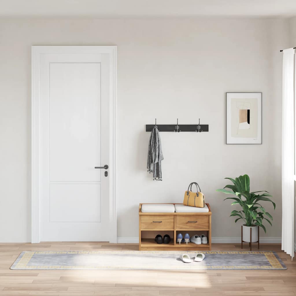 Tappeto Lavabile 80x300 cm Grigio