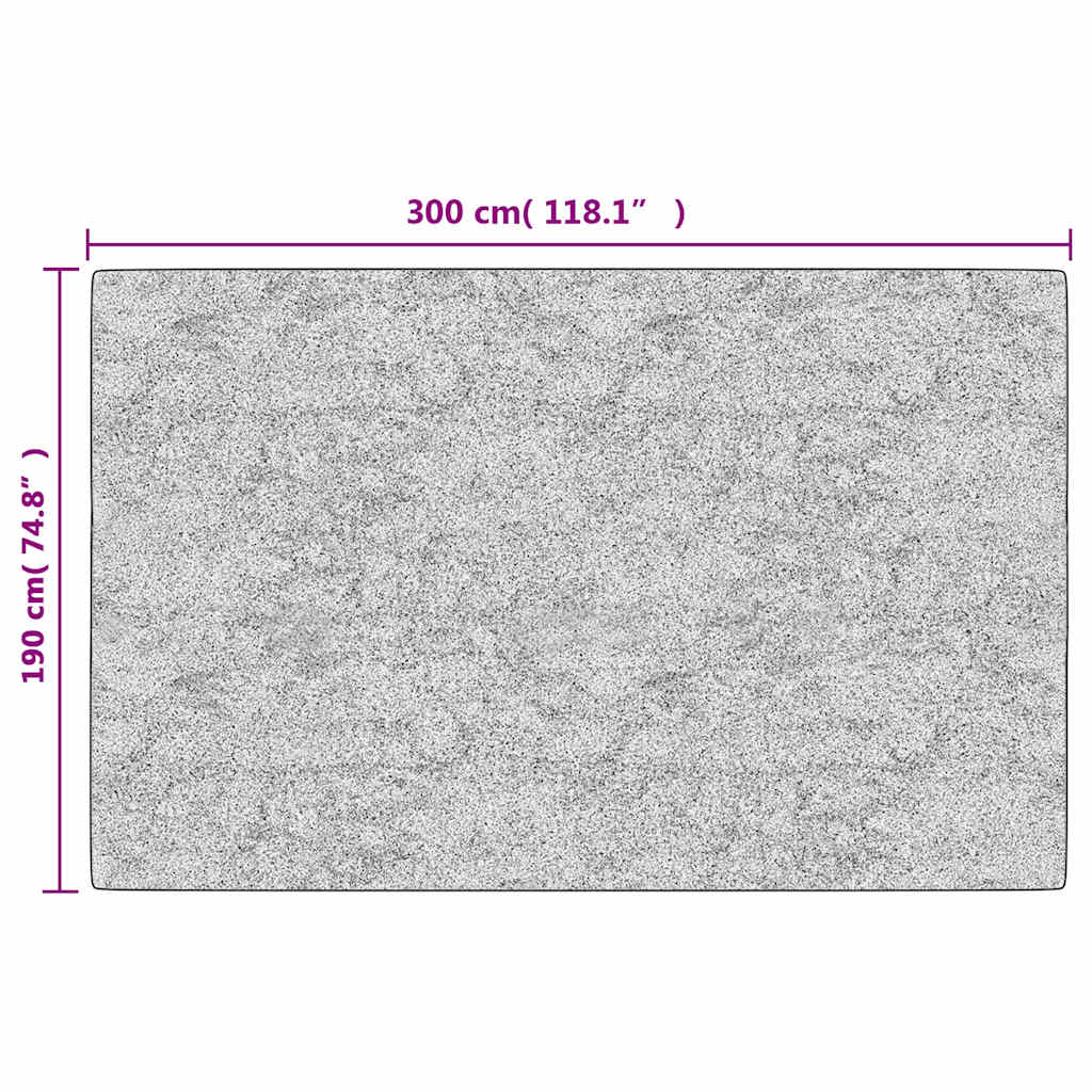 Tappeto Lavabile 190x300 cm Grigio