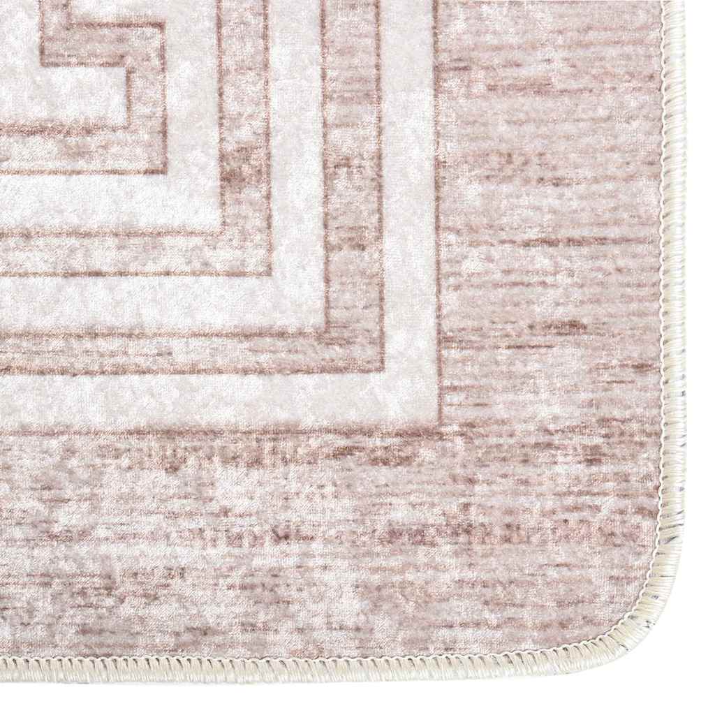 Tappeto Lavabile 160x230 cm Beige Antiscivolo