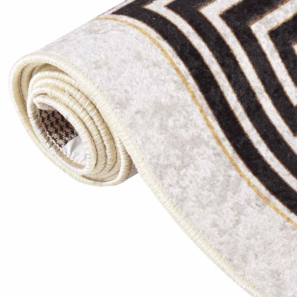 Tappeto Lavabile 80x150 cm Beige Chiaro