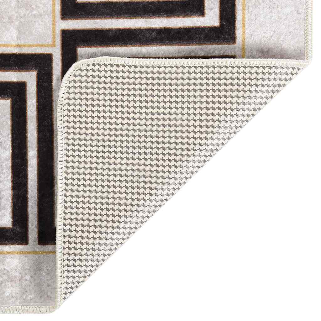 Tappeto Lavabile 80x300 cm Beige Chiaro