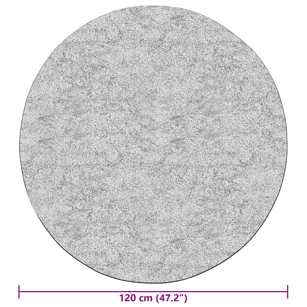 Tappeto Lavabile φ120 cm Beige Chiaro Antiscivolo