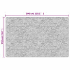Tappeto Lavabile 190x300 cm Grigio