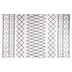 Tappeto Lavabile 80x150 cm Nero e Bianco