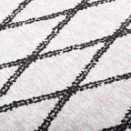 Tappeto Lavabile 80x150 cm Nero e Bianco