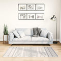 Tappeto Lavabile 80x150 cm Nero e Bianco