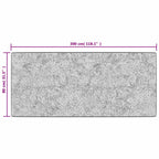 Tappeto Lavabile 80x300 cm Nero e Bianco