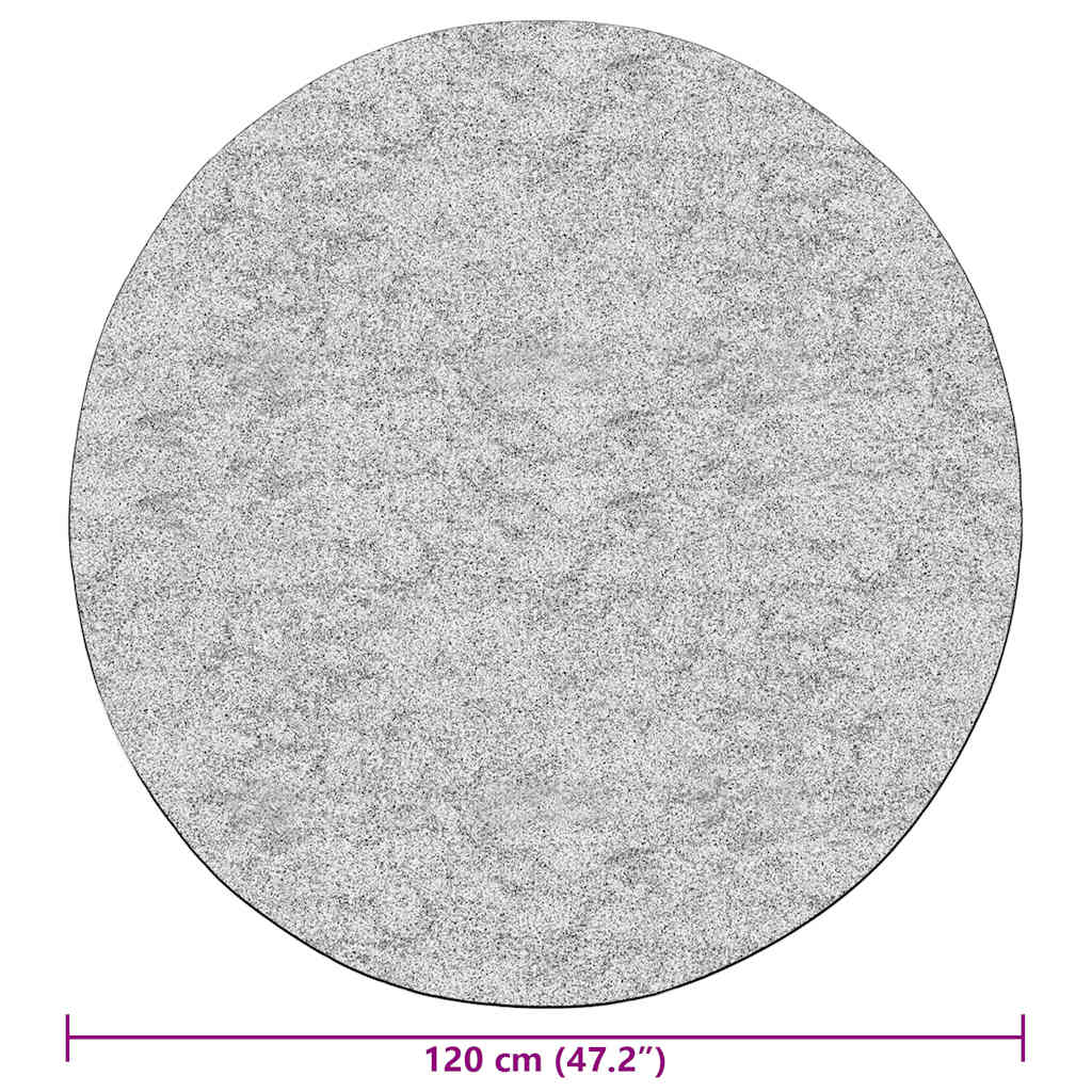 Tappeto Lavabile φ120 cm Nero e Bianco