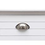 Scrivania Bianca 108x45x76 cm in Legno Massello di Paulownia