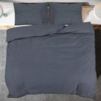 Set Copripiumino Antracite 220x240 cm in Microfibra Leggera