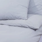 Set Copripiumino Grigio 240x220 cm in Microfibra Leggera