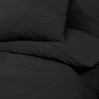 Set Copripiumino Nero 155x220 cm in Microfibra Leggera
